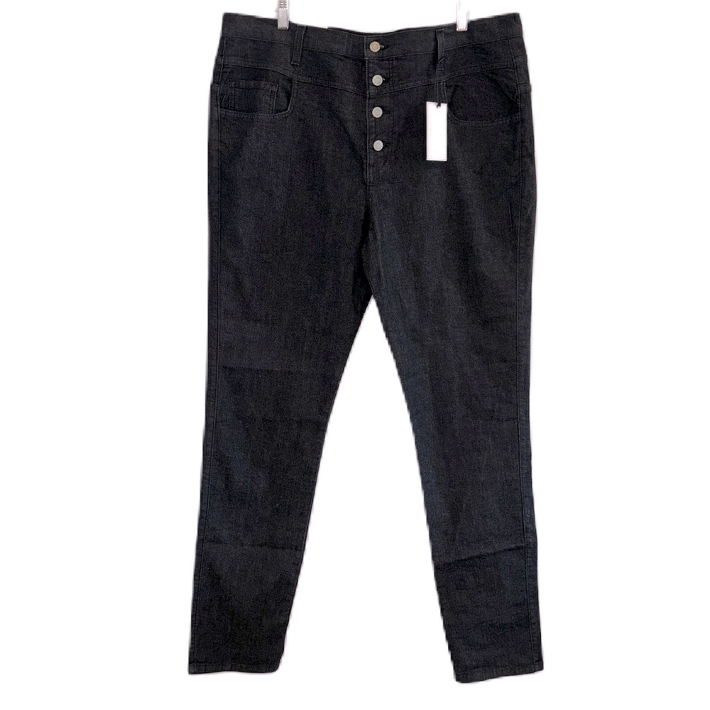 Judy Blue 3XL Black Wash High Waist Button Fly Skinny Jeans
